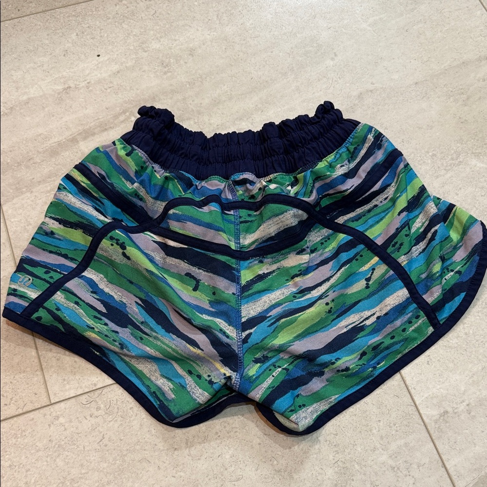 lululemon athletica Blue and Green Athletic Shorts